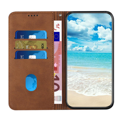 Soft TPU Inner Case + Leather Phone Cover Skin-touch Rhombus Pattern Auto-absorbed Magnetic Closure Stand Shell for Motorola Moto E20/E30/E40