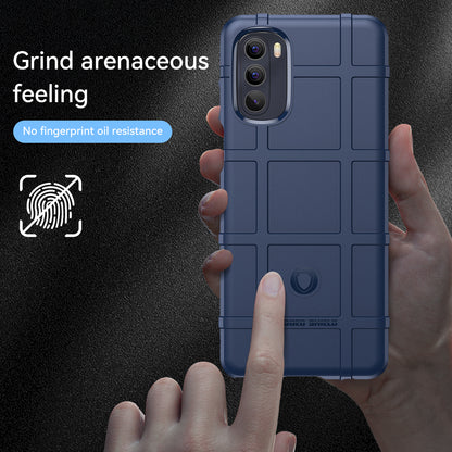 For Motorola Moto G Stylus 4G (2022) Thickened TPU Phone Case Rugged Square Grid Design Anti-fall Cover