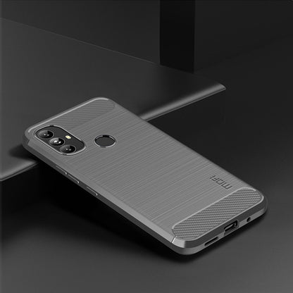 MOFI Shockproof Lightweight Brushed Carbon Fiber Design Soft TPU Covering Case for Motorola Moto G Power (2022)