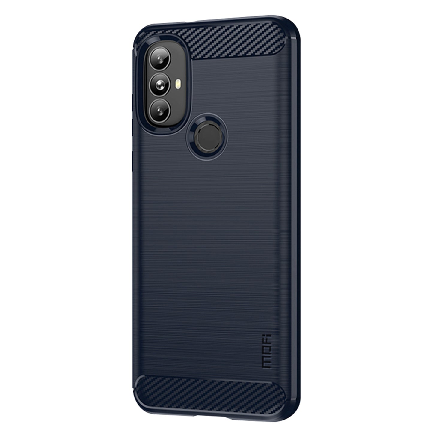 MOFI Shockproof Lightweight Brushed Carbon Fiber Design Soft TPU Covering Case for Motorola Moto G Power (2022)