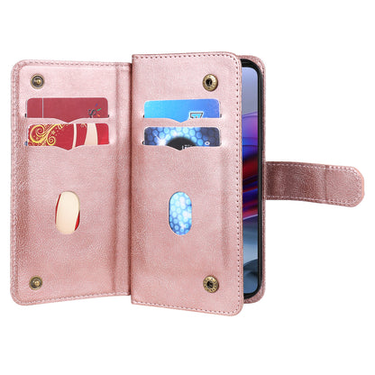 For Motorola Edge S/Moto G100 KT Multi-functional Series-1 Wallet Stand PU Leather + TPU Full Protection Phone Cover Case with 10 Card Slots