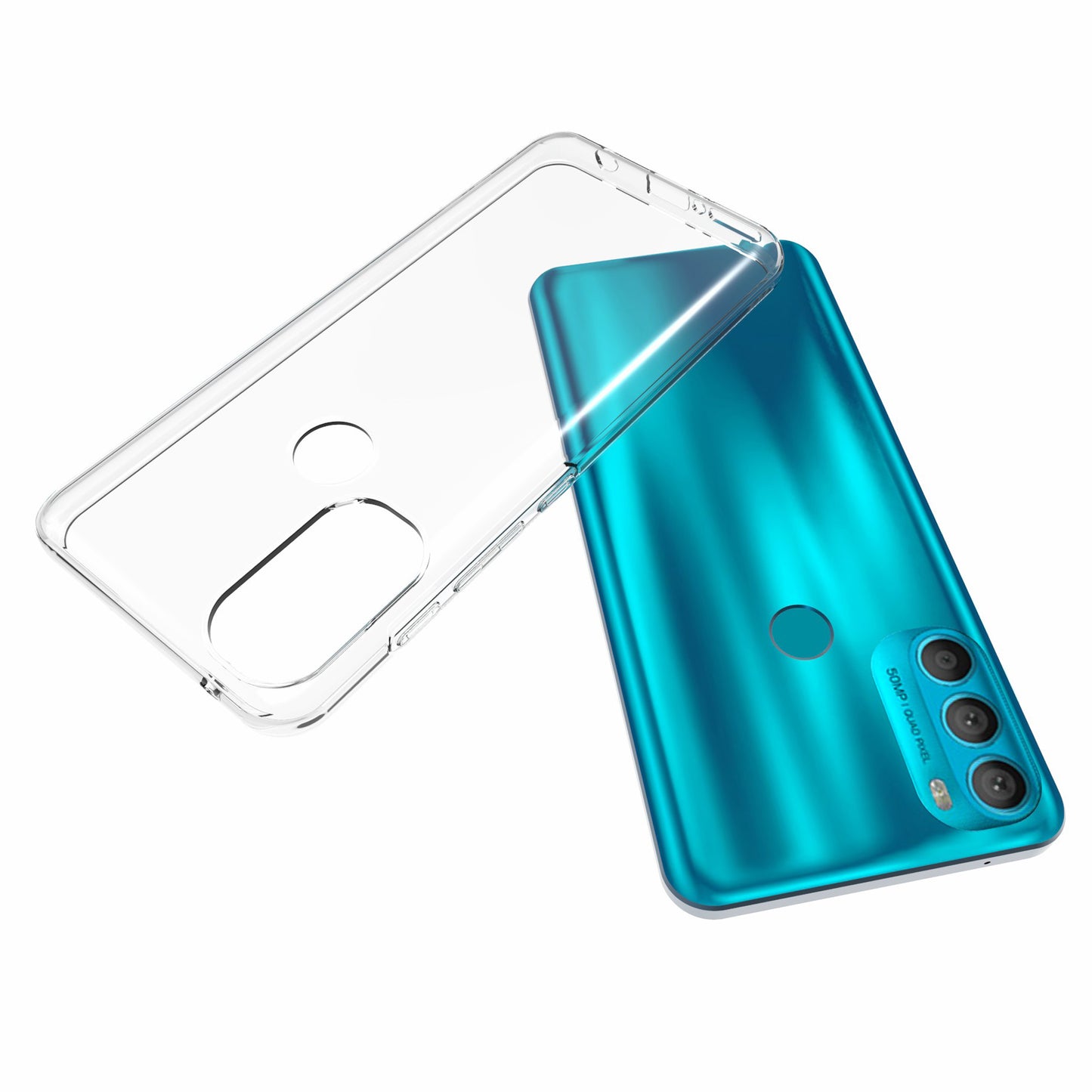 10Pcs/Pack Inner Watermark-free Crystal Clear Soft TPU Bumper Protective Phone Cover for Motorola Moto G71 5G