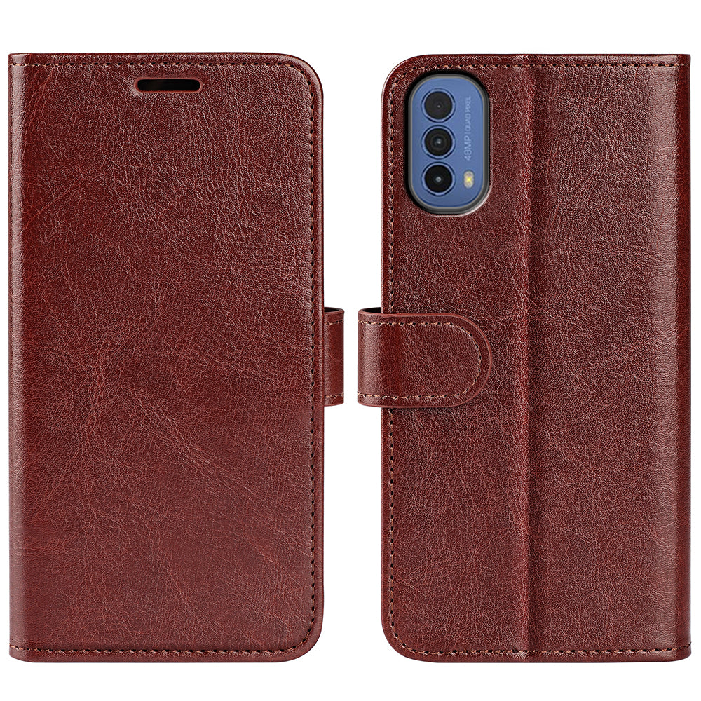 Magnetic Crazy Horse Texture PU Leather Folio Wallet Pocket Cover Flip Stand Protective Casing for Motorola Moto E30 / Moto E40