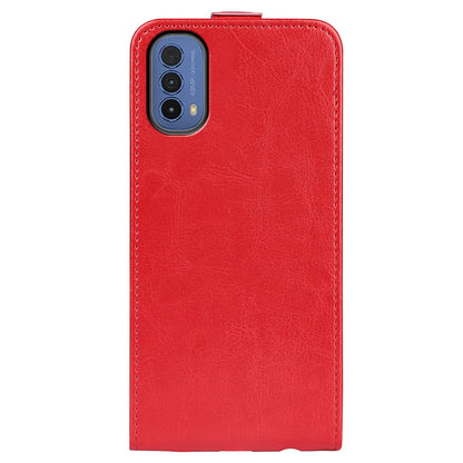 Crazy Horse Texture PU Leather Card Slot Vertical Flip Case with Card Slot wih Magnetic Double Clasp for Motorola Moto E30 / Moto E40