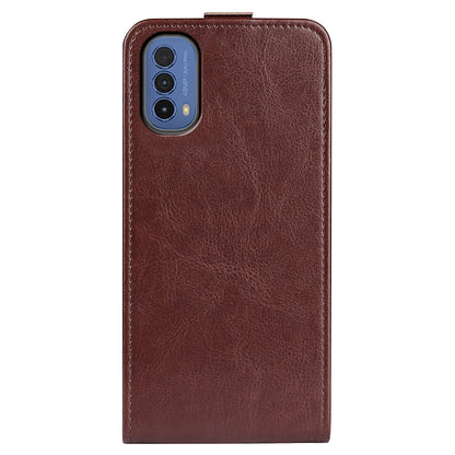 Crazy Horse Texture PU Leather Card Slot Vertical Flip Case with Card Slot wih Magnetic Double Clasp for Motorola Moto E30 / Moto E40