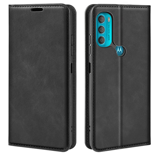 For Motorola Moto G71 5G Mobile Phone Cover Shell TPU and PU Leather Wallet Phone Case with Supporting Stand