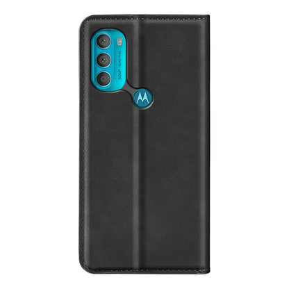 For Motorola Moto G71 5G Mobile Phone Cover Shell TPU and PU Leather Wallet Phone Case with Supporting Stand