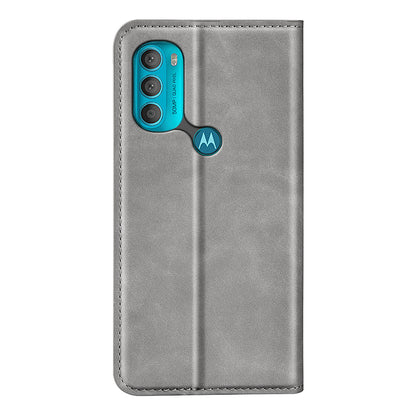 For Motorola Moto G71 5G Mobile Phone Cover Shell TPU and PU Leather Wallet Phone Case with Supporting Stand