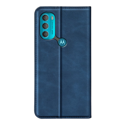 For Motorola Moto G71 5G Mobile Phone Cover Shell TPU and PU Leather Wallet Phone Case with Supporting Stand