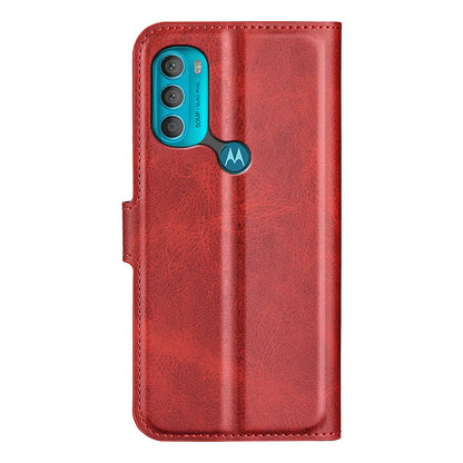 PU Leather + TPU Phone Case Foldable Stand Shockproof Protective Cover for Motorola Moto G71 5G