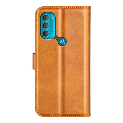 PU Leather + TPU Phone Case Foldable Stand Shockproof Protective Cover for Motorola Moto G71 5G