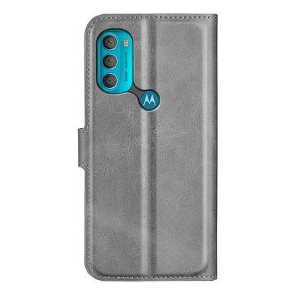 PU Leather + TPU Phone Case Foldable Stand Shockproof Protective Cover for Motorola Moto G71 5G