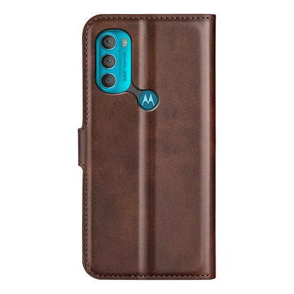 PU Leather + TPU Phone Case Foldable Stand Shockproof Protective Cover for Motorola Moto G71 5G