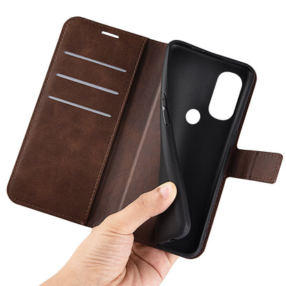 PU Leather + TPU Phone Case Foldable Stand Shockproof Protective Cover for Motorola Moto G71 5G