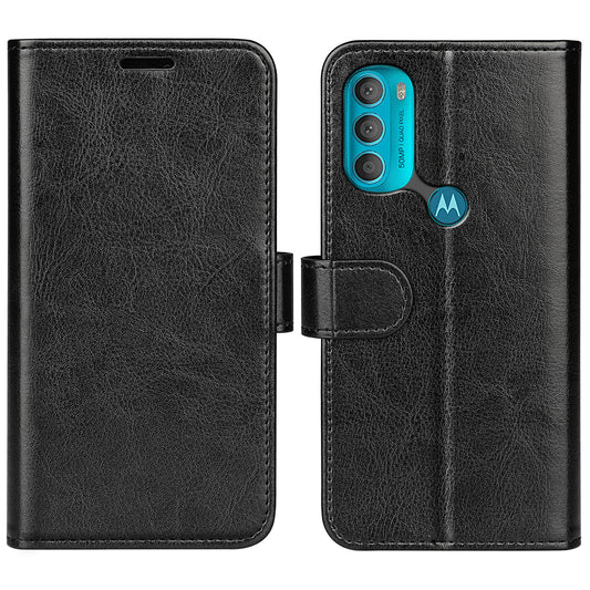 Mobile Phone Covering Crazy Horse Texture PU Leather Coated Soft Inner TPU Stand Wallet Flip Phone Case for Motorola Moto G71 5G