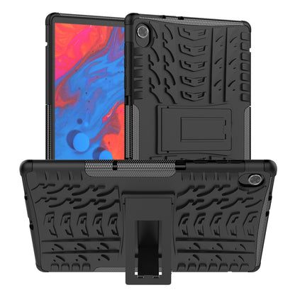 Cool Tire Texture Scratch-resistant PC + TPU Protective Tablet Cover with Kickstand for Lenovo Tab K10