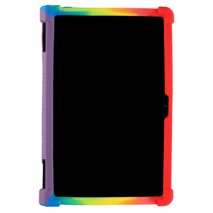 For Lenovo Yoga Tab 11 Flexible Silicone Thickened Four Corners Anti-fall Tablet Case Cover with Foldable Kickstand