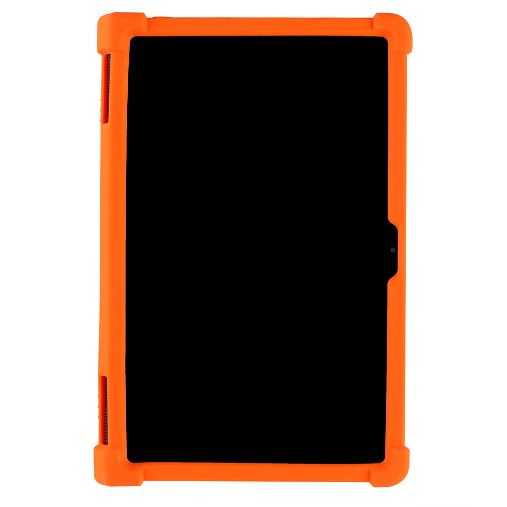 For Lenovo Yoga Tab 11 Flexible Silicone Thickened Four Corners Anti-fall Tablet Case Cover with Foldable Kickstand