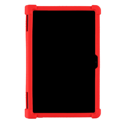 For Lenovo Yoga Tab 11 Flexible Silicone Thickened Four Corners Anti-fall Tablet Case Cover with Foldable Kickstand