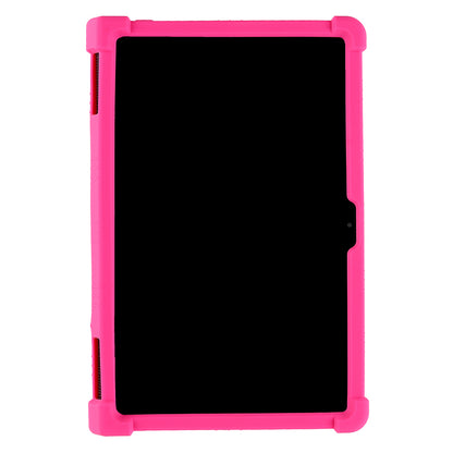 For Lenovo Yoga Tab 11 Flexible Silicone Thickened Four Corners Anti-fall Tablet Case Cover with Foldable Kickstand