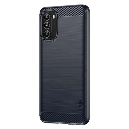 MOFI JK TPU Series-1 for Motorola Moto G 5G (2022) Phone Protector Carbon Fiber Texture Soft TPU Brushed Surface Anti-fall Case