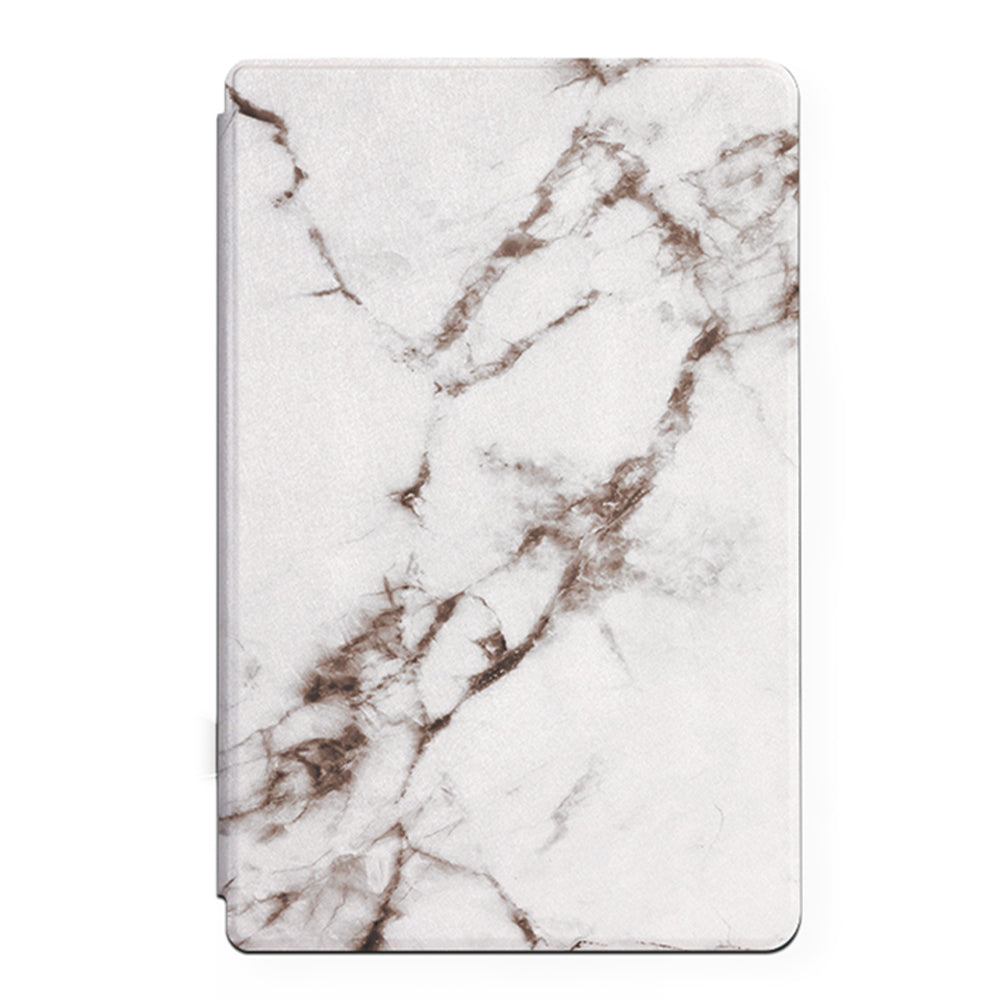 For Lenovo Tab P11 TB-J606F / Tab P11 5G Stylish Marble Pattern Printing Case PU Leather + TPU Stand Anti-scratch Tablet Cover