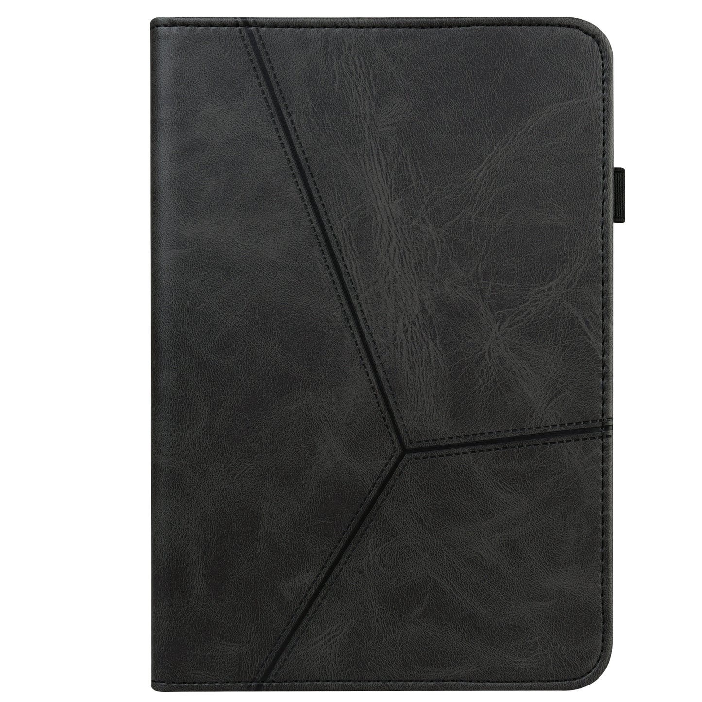 For Lenovo Legion Y700 Line Imprinted Adjustable Stand PU Leather Auto Wake/Sleep Drop-proof Tablet Case with Card Slots