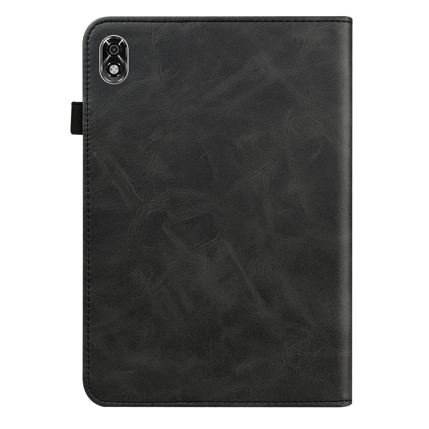 For Lenovo Legion Y700 Line Imprinted Adjustable Stand PU Leather Auto Wake/Sleep Drop-proof Tablet Case with Card Slots