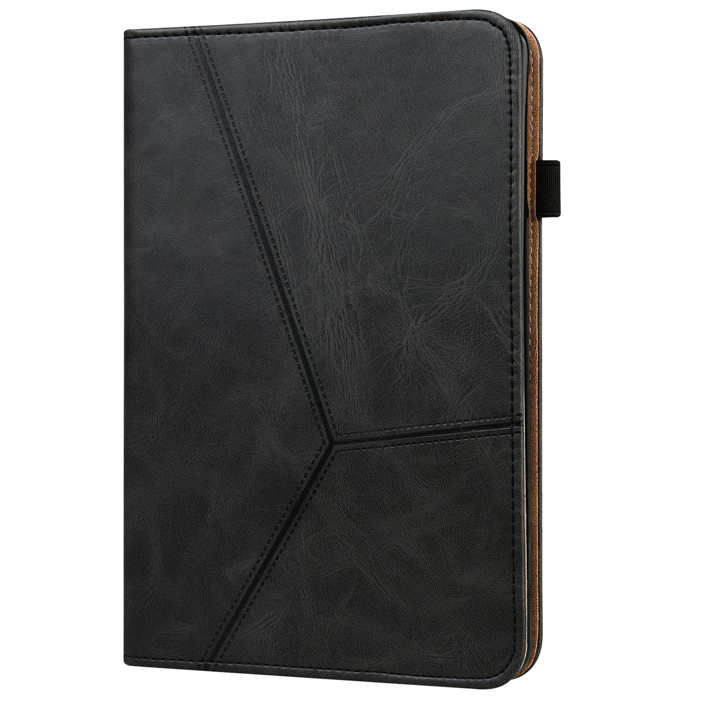 For Lenovo Legion Y700 Line Imprinted Adjustable Stand PU Leather Auto Wake/Sleep Drop-proof Tablet Case with Card Slots