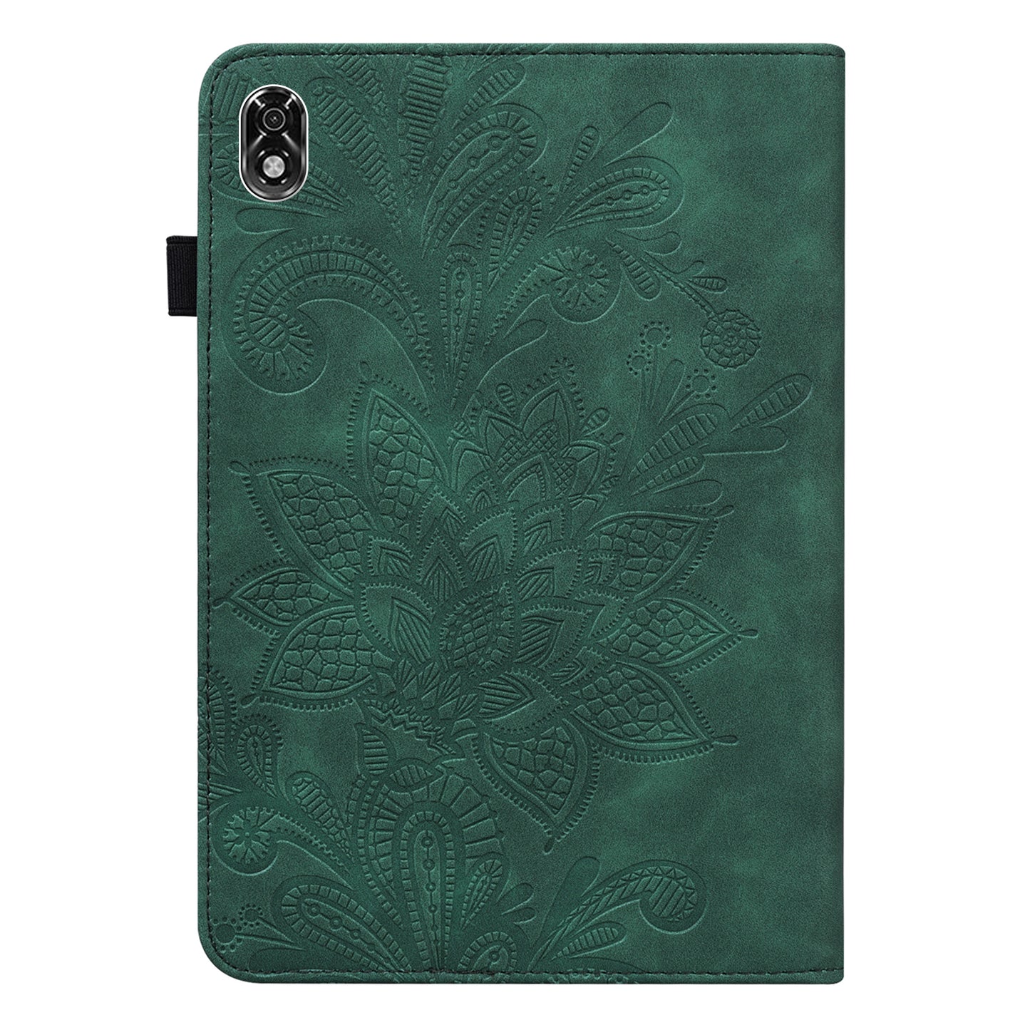 For Lenovo Legion Y700 Flower Imprinting Auto Wake/Sleep Stand Tablet Cover Leather Case with Wallet Function