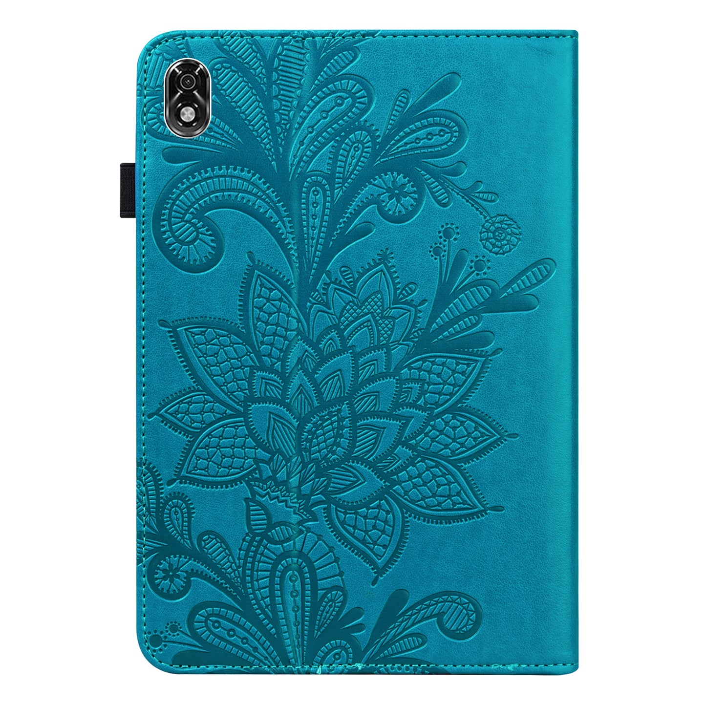 For Lenovo Legion Y700 Flower Imprinting Auto Wake/Sleep Stand Tablet Cover Leather Case with Wallet Function