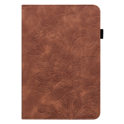 For Lenovo Legion Y700 Flower Imprinting Auto Wake/Sleep Stand Tablet Cover Leather Case with Wallet Function