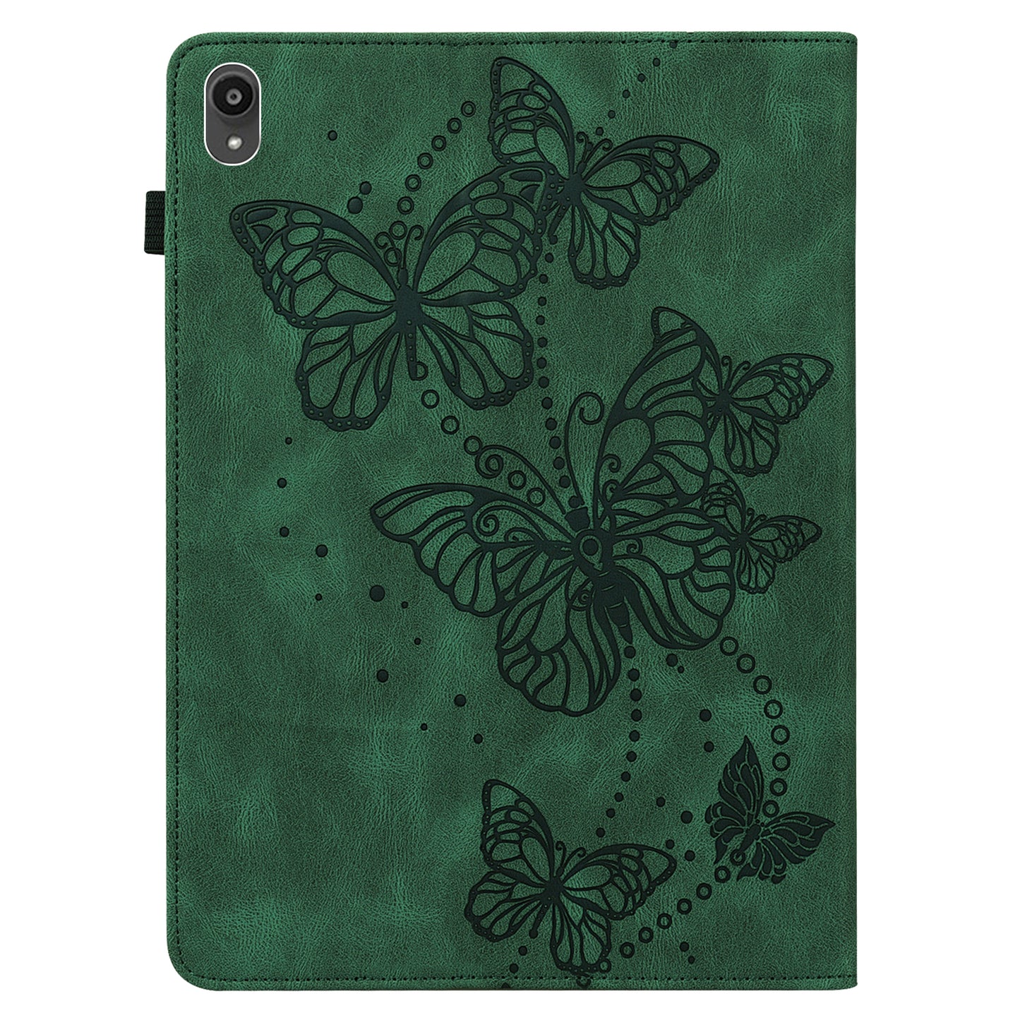 For Lenovo Tab P11 Plus Imprinting Butterflies Leather Built-in Card Slots Tablet Smart Cover Auto Wake/Sleep Stand Tablet Case