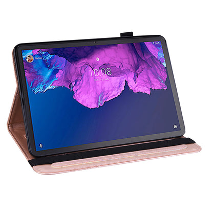 For Lenovo Tab P11 Plus Imprinting Butterflies Leather Built-in Card Slots Tablet Smart Cover Auto Wake/Sleep Stand Tablet Case