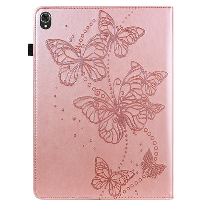 For Lenovo Tab K10 TB-X6C6F TB-X6C6L TB-X6C6X (2021) PU Leather Smart Tablet Cover Shell Auto Wake/Sleep Stand Tablet Case Imprinting Butterflies Built-in Card Slots Tablet Case