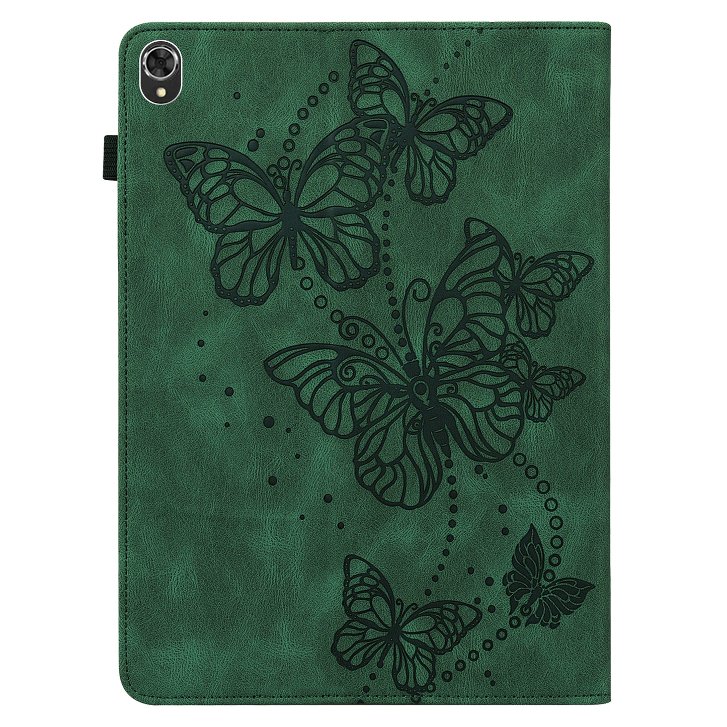 For Lenovo Tab K10 TB-X6C6F TB-X6C6L TB-X6C6X (2021) PU Leather Smart Tablet Cover Shell Auto Wake/Sleep Stand Tablet Case Imprinting Butterflies Built-in Card Slots Tablet Case