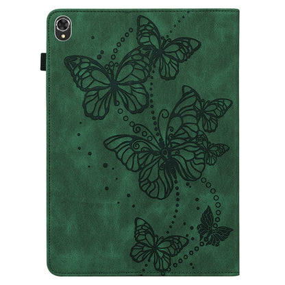 For Lenovo Tab K10 TB-X6C6F TB-X6C6L TB-X6C6X (2021) PU Leather Smart Tablet Cover Shell Auto Wake/Sleep Stand Tablet Case Imprinting Butterflies Built-in Card Slots Tablet Case