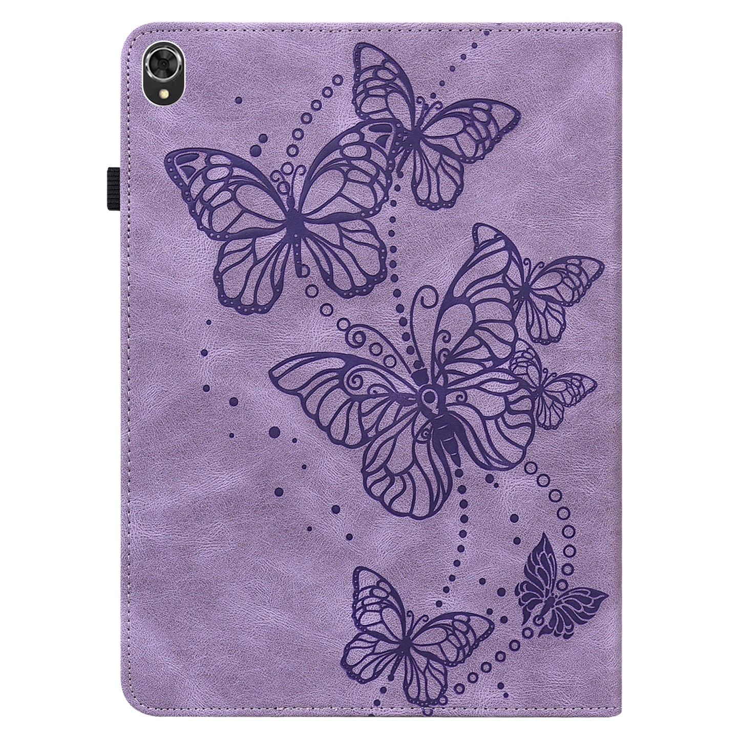 For Lenovo Tab K10 TB-X6C6F TB-X6C6L TB-X6C6X (2021) PU Leather Smart Tablet Cover Shell Auto Wake/Sleep Stand Tablet Case Imprinting Butterflies Built-in Card Slots Tablet Case