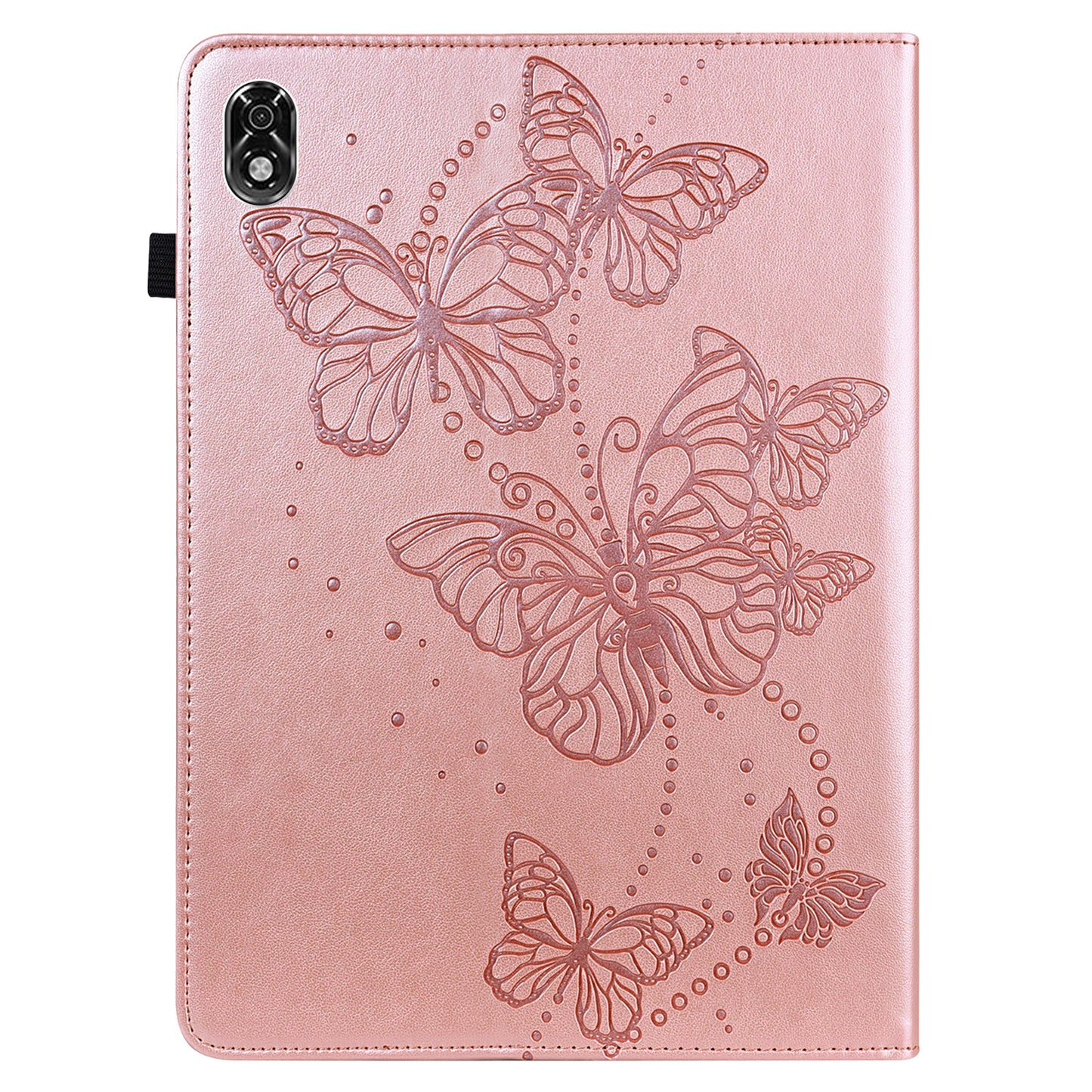 For Lenovo Legion Y700 Scratch-resistant Auto Wake/Sleep Stand Tablet Case Imprinting Butterflies Leather Built-in Card Slots Tablet Smart Cover