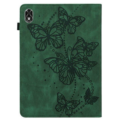 For Lenovo Legion Y700 Scratch-resistant Auto Wake/Sleep Stand Tablet Case Imprinting Butterflies Leather Built-in Card Slots Tablet Smart Cover