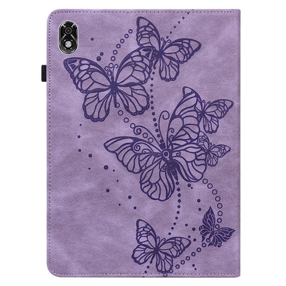 For Lenovo Legion Y700 Scratch-resistant Auto Wake/Sleep Stand Tablet Case Imprinting Butterflies Leather Built-in Card Slots Tablet Smart Cover