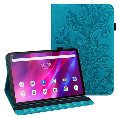 For Lenovo Tab K10 (TB-X6C6F TB-X6C6L TB-X6C6X) (2021) Flower Imprinting Auto Wake/Sleep Tablet Cover Stand Wallet Anti-drop Leather Case