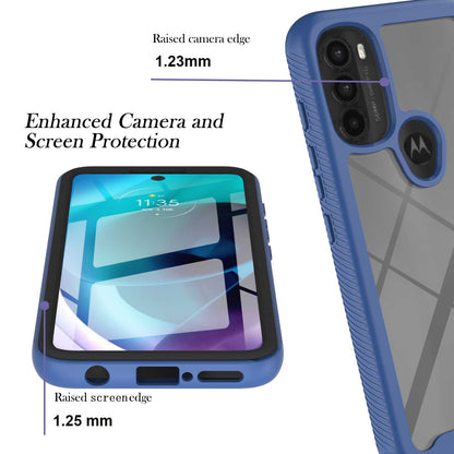 YB PC Series-6 for Motorola Moto G71 5G Full Protection Anti-fall Detachable Built-in PET Screen Protector Phone Case TPU+PC Cover