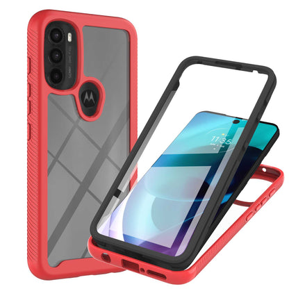 YB PC Series-6 for Motorola Moto G71 5G Full Protection Anti-fall Detachable Built-in PET Screen Protector Phone Case TPU+PC Cover