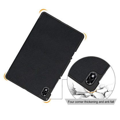 For Lenovo Legion Y700 Trifold Stand Tablet Case Microfiber Leather Auto Wake/Sleep Magnetic Closure Cover