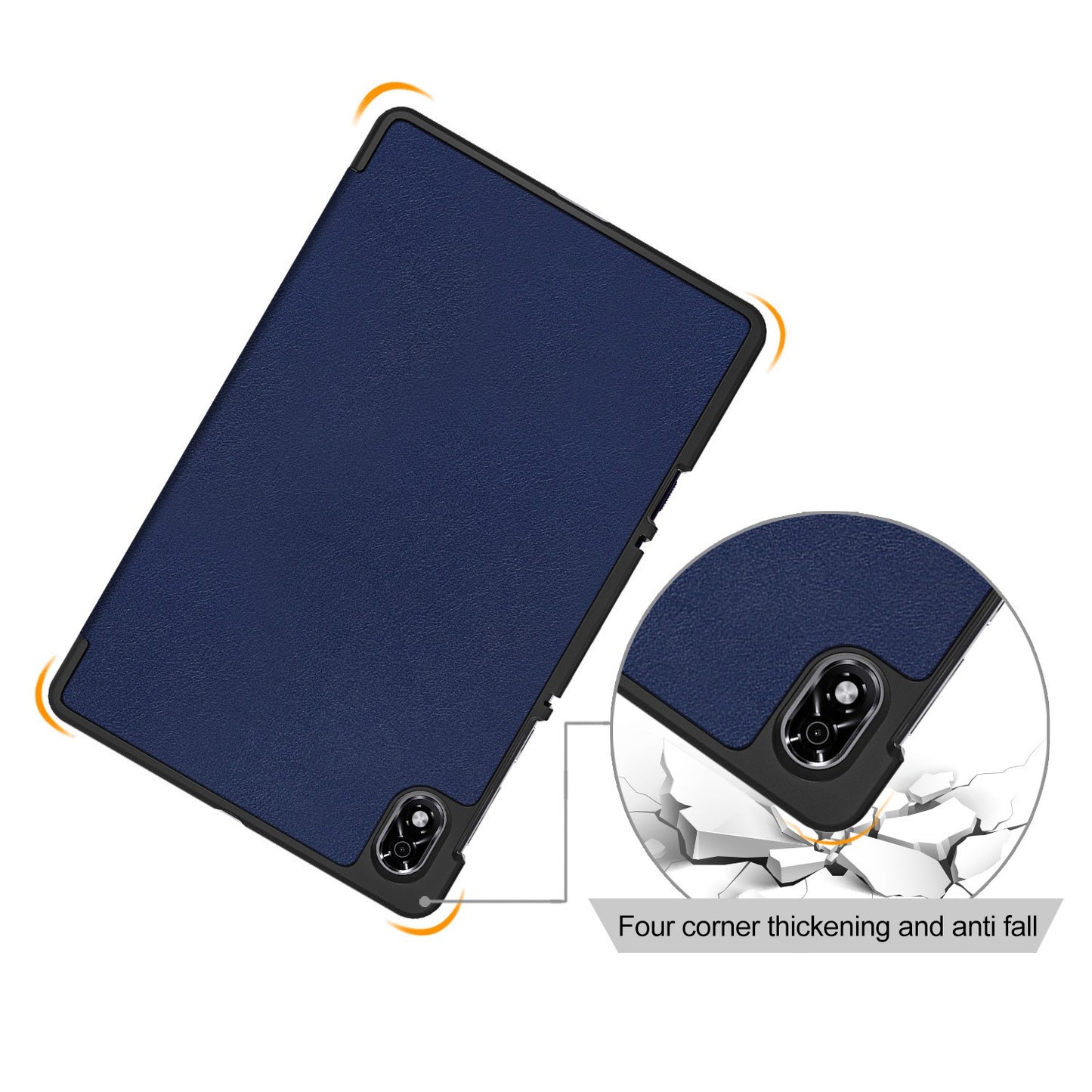 For Lenovo Legion Y700 Trifold Stand Tablet Case Microfiber Leather Auto Wake/Sleep Magnetic Closure Cover