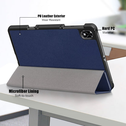 For Lenovo Legion Y700 Trifold Stand Tablet Case Microfiber Leather Auto Wake/Sleep Magnetic Closure Cover