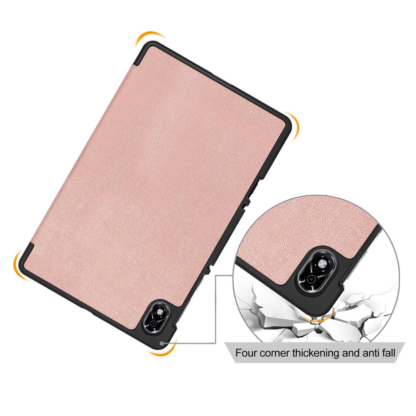 For Lenovo Legion Y700 Trifold Stand Tablet Case Microfiber Leather Auto Wake/Sleep Magnetic Closure Cover