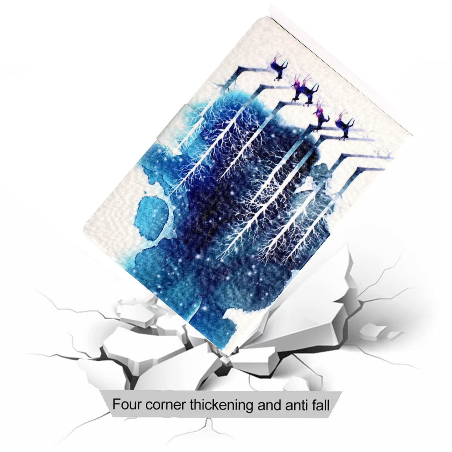 For Lenovo Legion Y700 Pattern Printing Leather Shock Proof Tablet Case Protective Cover