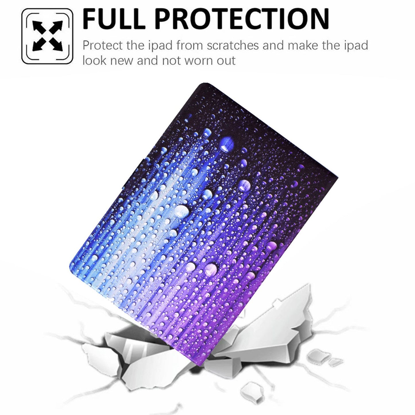 For Lenovo Legion Y700 Pattern Printing Leather Shock Proof Tablet Case Protective Cover